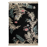 5x8 Black, Aqua, Mint Color Hand Knotted French Aubusson Savonnerie Wool Traditional Oriental Rug